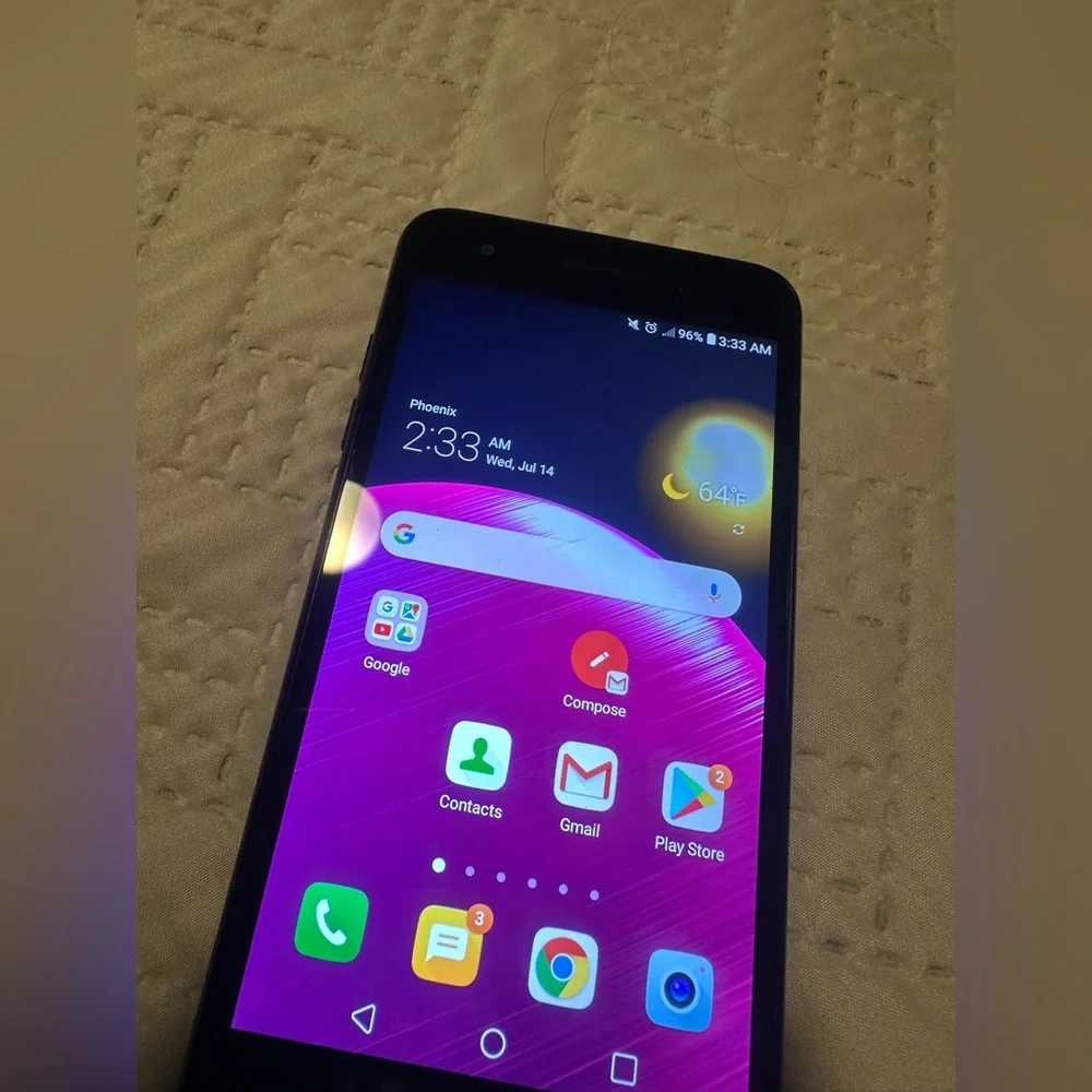 LG Smartphone with USB Charger - Black